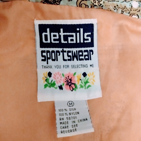 VTG Details Sportswear Silk Bomber Jacket - Picture 10 of 11